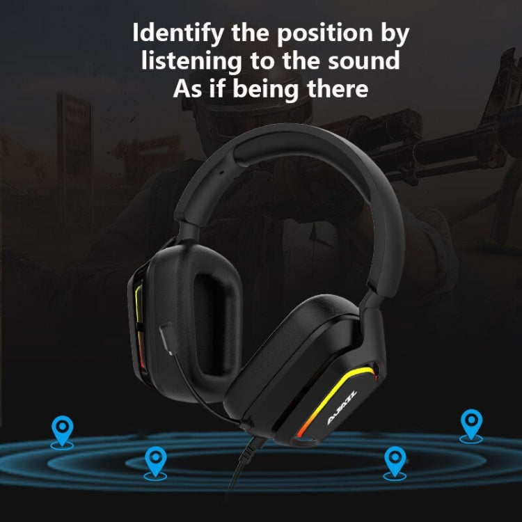 Ajazz AX368 Computer Game Audio Recognition RGB Headset 3.5mm Version (Black) - Multimedia Headset by Ajazz | Online Shopping South Africa | PMC Jewellery | Buy Now Pay Later Mobicred