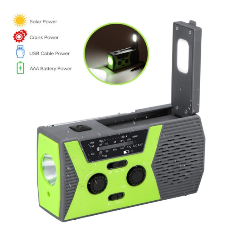 AM/FM/NoAA 2000mAh Emergency Radio Portable Hand Crank Solar Powered Radio(Red) - Radio Player by PMC TechLife | Online Shopping South Africa | PMC TechLife | Buy Now Pay Later Mobicred