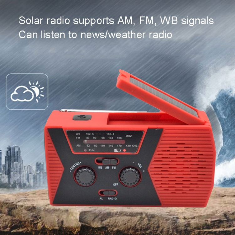 AM/FM/NoAA 2000mAh Emergency Radio Portable Hand Crank Solar Powered Radio(Orange) - Radio Player by PMC Jewellery | Online Shopping South Africa | PMC Jewellery | Buy Now Pay Later Mobicred