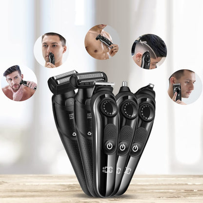 5 In 1 Men Multi-functional Haircut Carving Electric Shaver Reciprocating Shaver Set With Storage Bag - Hair Trimmer by PMC Jewellery | Online Shopping South Africa | PMC Jewellery | Buy Now Pay Later Mobicred