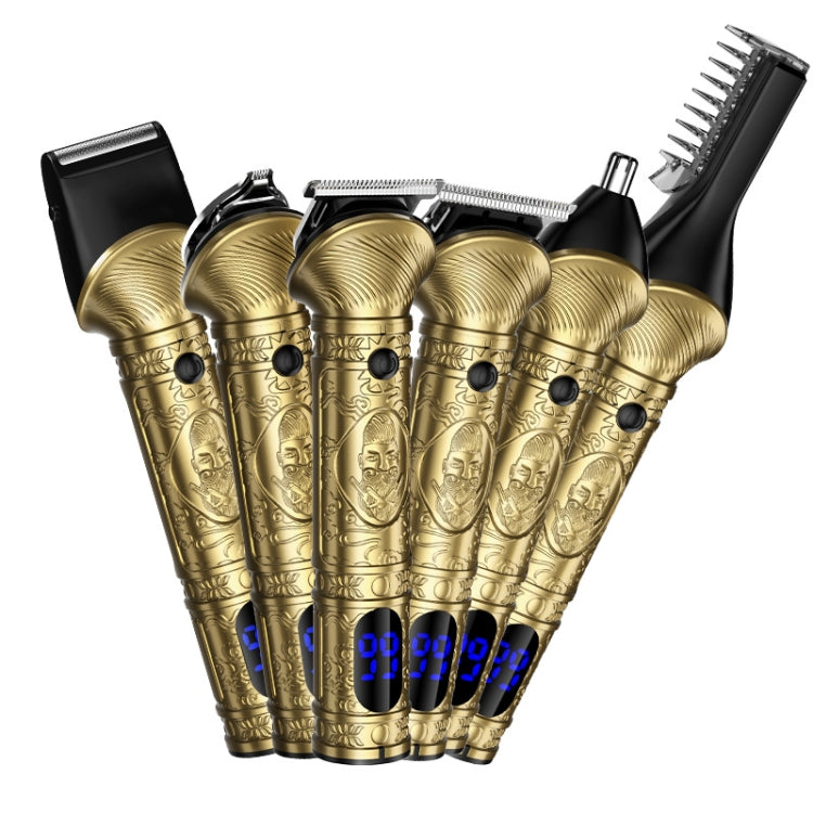 6 In 1 Men Multi-Functional Clipper Metal Body Hair Cutting(Bronze) - Hair Trimmer by PMC Jewellery | Online Shopping South Africa | PMC Jewellery | Buy Now Pay Later Mobicred