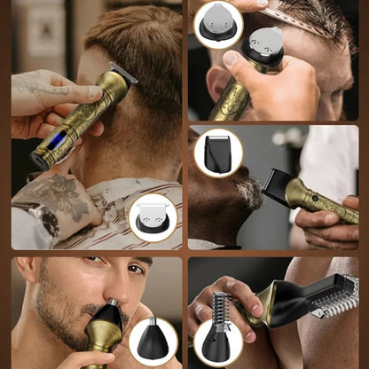 6 In 1 Men Multi-Functional Clipper Metal Body Hair Cutting(Bronze) - Hair Trimmer by PMC Jewellery | Online Shopping South Africa | PMC Jewellery | Buy Now Pay Later Mobicred