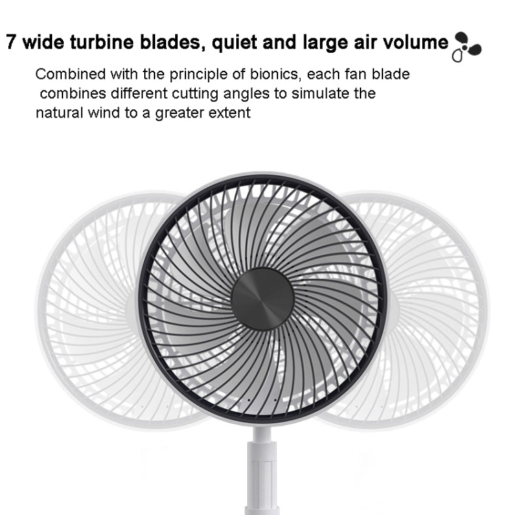 8-inch Portable Folding Telescopic Fan Can Shake Head with Timing & Remote Control(White 5400  mAh) - Electric Fans by PMC Jewellery | Online Shopping South Africa | PMC Jewellery | Buy Now Pay Later Mobicred