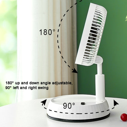 8-inch Portable Folding Telescopic Fan Can Shake Head with Timing & Remote Control(White 5400  mAh) - Electric Fans by PMC Jewellery | Online Shopping South Africa | PMC Jewellery | Buy Now Pay Later Mobicred