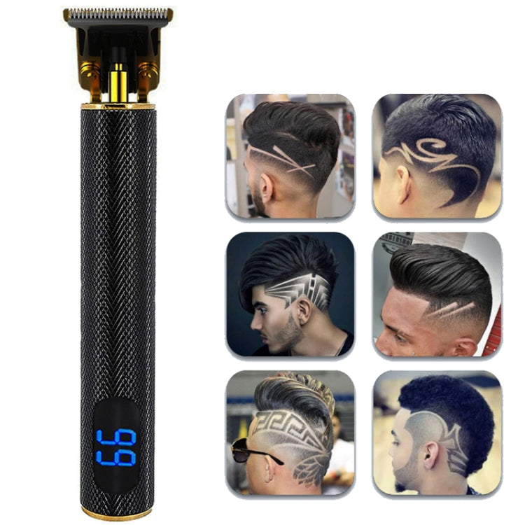 USB Rechargeable Digital Display Engraving Ceramic Knife Electric Hair Clipper(Digital Display Gold) - free shipping - PMC TechLife - Order now!