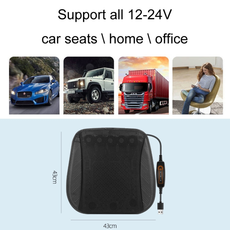 Multifunctional USB Fan Ventilation Heat Dissipation Car Seat Cushion(Black) - Seat Accessories by PMC Jewellery | Online Shopping South Africa | PMC Jewellery | Buy Now Pay Later Mobicred