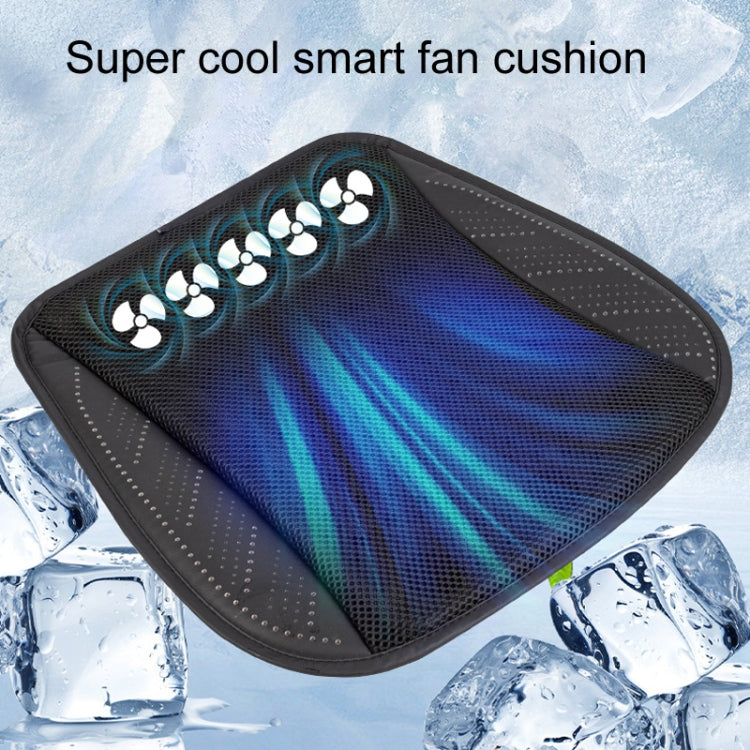 Multifunctional USB Fan Ventilation Heat Dissipation Car Seat Cushion(Blue) - Seat Accessories by PMC Jewellery | Online Shopping South Africa | PMC Jewellery | Buy Now Pay Later Mobicred