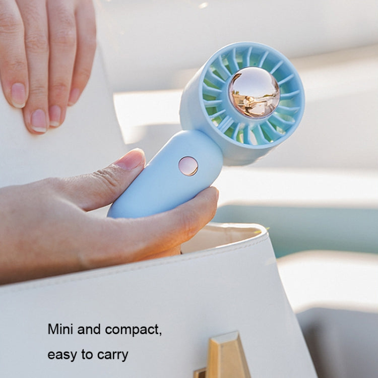 Hand Holds Small Fan Portable Mini Pocket Fan, Style: Green Spray Plating Version - Electric Fans by PMC TechLife | Online Shopping South Africa | PMC TechLife