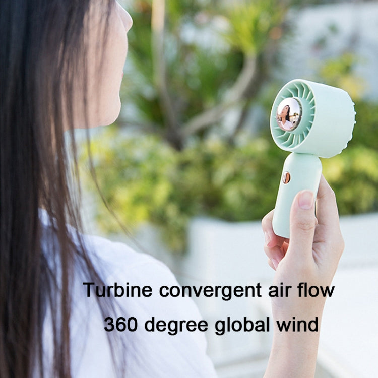 Hand Holds Small Fan Portable Mini Pocket Fan, Style: Green Spray Plating Version - Electric Fans by PMC TechLife | Online Shopping South Africa | PMC TechLife