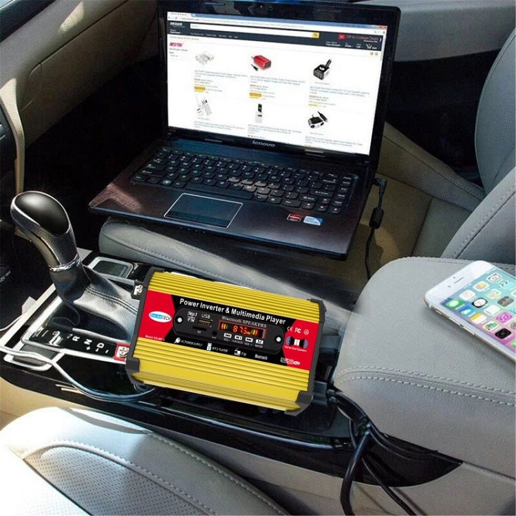 SOLIKE TECH 300W Modified Sine Wave Inverter with Bluetooth MP3/FM Multimedia Player 12V to 220V - free shipping - PMC TechLife - Order now!