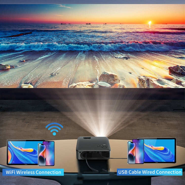 A30  845x480P HD Projector 1080P WIFI Synchronous Mobile Phone Smart TV(US Plug) - Mini Projector by PMC Jewellery | Online Shopping South Africa | PMC Jewellery | Buy Now Pay Later Mobicred