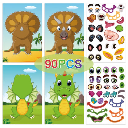 Face Changing Stickers Early Learning DIY Puzzle Stickers Toys(Dinosaur) - Early Education Toys by PMC Jewellery | Online Shopping South Africa | PMC Jewellery