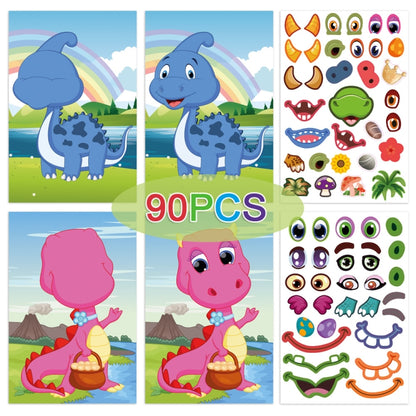 Face Changing Stickers Early Learning DIY Puzzle Stickers Toys(Dinosaur) - Early Education Toys by PMC Jewellery | Online Shopping South Africa | PMC Jewellery