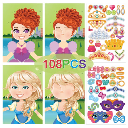 Face Changing Stickers Early Learning DIY Puzzle Stickers Toys(Princess) - Early Education Toys by PMC Jewellery | Online Shopping South Africa | PMC Jewellery