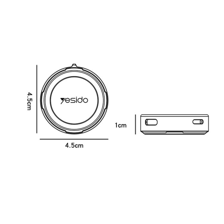 Yesido DS18 For Apple Watch Zinc Alloy Watch Charger Mini Strong Magnetic Wireless Charging(Black) - Charger / Holder by Yesido | Online Shopping South Africa | PMC Jewellery | Buy Now Pay Later Mobicred