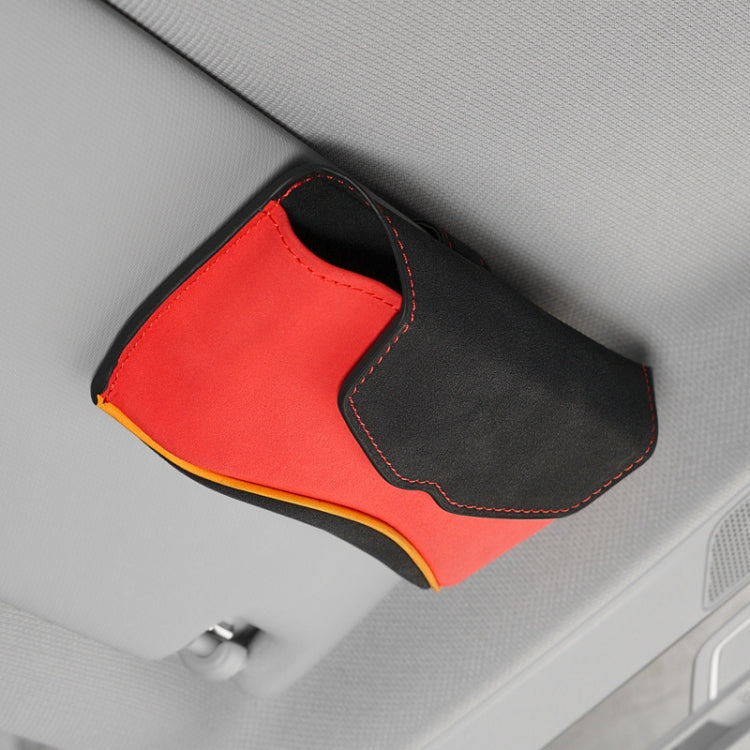 Car Sun Visor Multifunctional Glasses Case Card Storage Bracket(Red) - free shipping - PMC TechLife - Order now!
