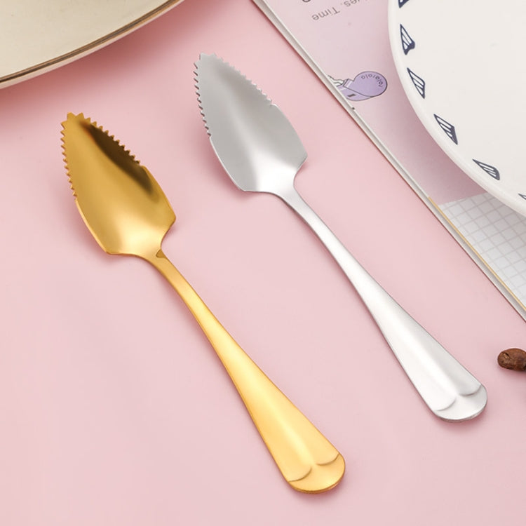 Stainless Steel Scraper Spoon Fruit Grapefruit Spoon Baby Digging Ball Spoon, Color: Silver - Cutlery Sets by PMC TechLife | Online Shopping South Africa | PMC TechLife | Buy Now Pay Later Mobicred