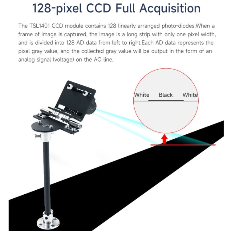 Yahboom Single Column CCD Camera Module Linear Array Sensor, Model: TSL1401+Bracket - Robotics Accessories by Yahboom | Online Shopping South Africa | PMC Jewellery | Buy Now Pay Later Mobicred