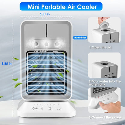 2000 mAh USB Mini Desktop Spray Humidification Cooling Fan Home Air Conditioner Fan Cooler - Electric Fans by PMC Jewellery | Online Shopping South Africa | PMC Jewellery | Buy Now Pay Later Mobicred