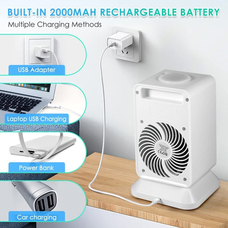 2600mAh USB Mini Desktop Spray Humidification Cooling Fan Home Air Conditioner Fan Cooler - Electric Fans by PMC Jewellery | Online Shopping South Africa | PMC Jewellery | Buy Now Pay Later Mobicred