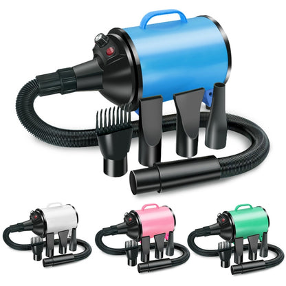 2100W Dog Dryer Stepless Speed Pet Hair Blaster Pet Water Blower 220V EU Plug(Pure Blue) - Pet Care by PMC Jewellery | Online Shopping South Africa | PMC Jewellery