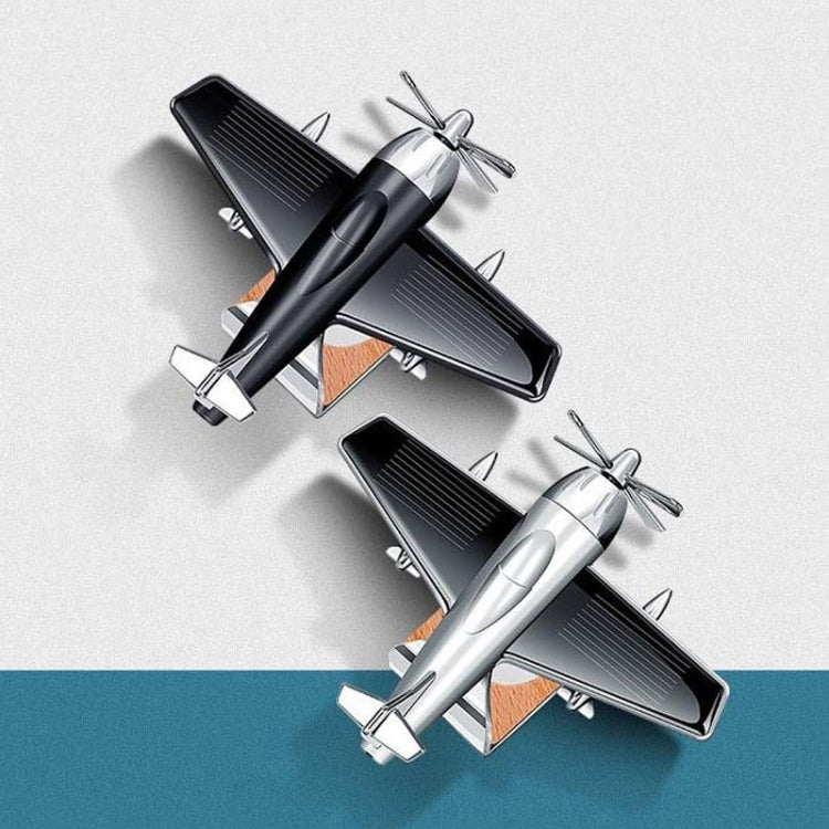 Solar Car Airplane Ornament Solid Aroma Diffuser Car Rotating Decoration Items(Black) - Air Purifier by PMC TechLife | Online Shopping South Africa | PMC TechLife | Buy Now Pay Later Mobicred