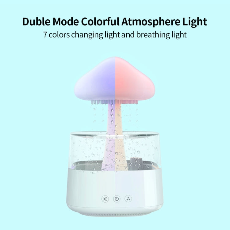 CH08 450ml Rain Humidifier Mushroom Cloud Colorful Night Lamp Aromatherapy Machine, Style: With Remote Controller(Light Wood Grain) - free shipping - PMC TechLife - Order now!