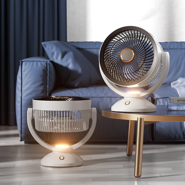 Desktop Air Circulation Upright Night Light Fan Household Rotatable Turbo Fan, Style: Plug-in Model - Electric Fans by PMC Jewellery | Online Shopping South Africa | PMC Jewellery | Buy Now Pay Later Mobicred