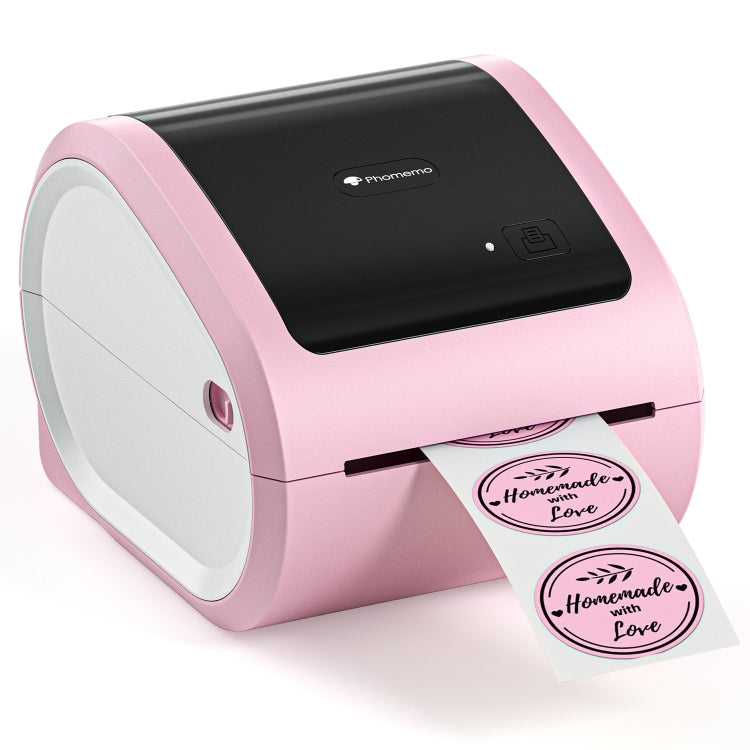 Phomemo D520-BT Bluetooth Thermal Shipping Label Printer Wireless Desktop Printer For Barcode Address Labels, Size: US(Pink White) - Printer by Phomemo | Online Shopping South Africa | PMC Jewellery | Buy Now Pay Later Mobicred