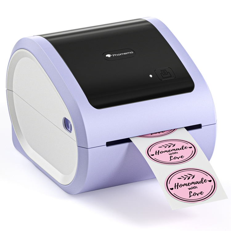 Phomemo D520-BT Bluetooth Thermal Shipping Label Printer Wireless Desktop Printer For Barcode Address Labels, Size: US(Purple White) - Printer by Phomemo | Online Shopping South Africa | PMC Jewellery | Buy Now Pay Later Mobicred