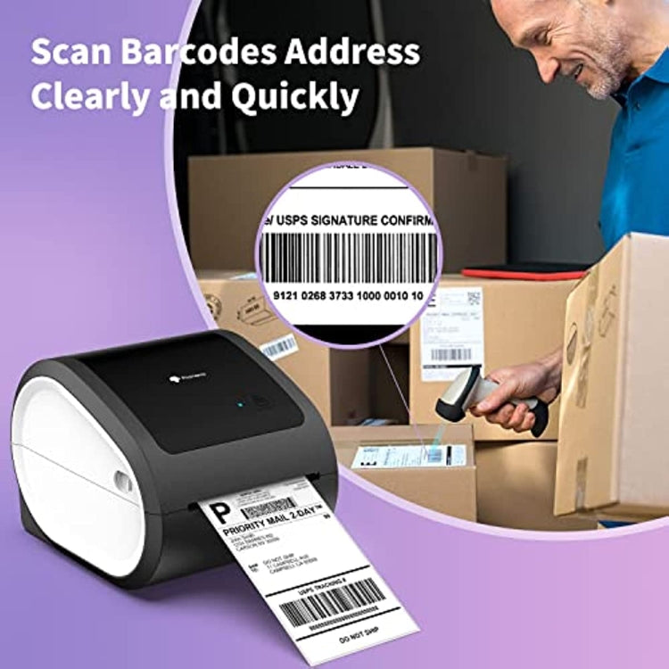 Phomemo D520-BT Bluetooth Thermal Shipping Label Printer Wireless Desktop Printer For Barcode Address Labels, Size: EU(Purple White) - Printer by Phomemo | Online Shopping South Africa | PMC Jewellery | Buy Now Pay Later Mobicred