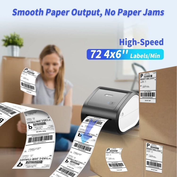 Phomemo D520-BT Bluetooth Thermal Shipping Label Printer Wireless Desktop Printer For Barcode Address Labels, Size: US(Pink White) - Printer by Phomemo | Online Shopping South Africa | PMC Jewellery | Buy Now Pay Later Mobicred