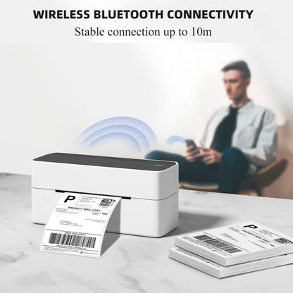 Phomemo PM241-BT Bluetooth Address Label Printer Thermal Shipping Package Label Maker, Size: EU(White Blue) - Printer by Phomemo | Online Shopping South Africa | PMC Jewellery | Buy Now Pay Later Mobicred