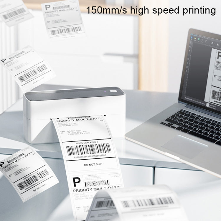 Phomemo PM241-BT Bluetooth Address Label Printer Thermal Shipping Package Label Maker, Size: US(Silver) - free shipping - PMC TechLife - Order now!