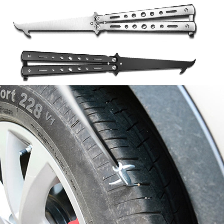 Folding Stone Clearing Hook Safety Hammer Portable Car Tire Cleaning Tool Set(Silver) - free shipping - PMC TechLife - Order now!