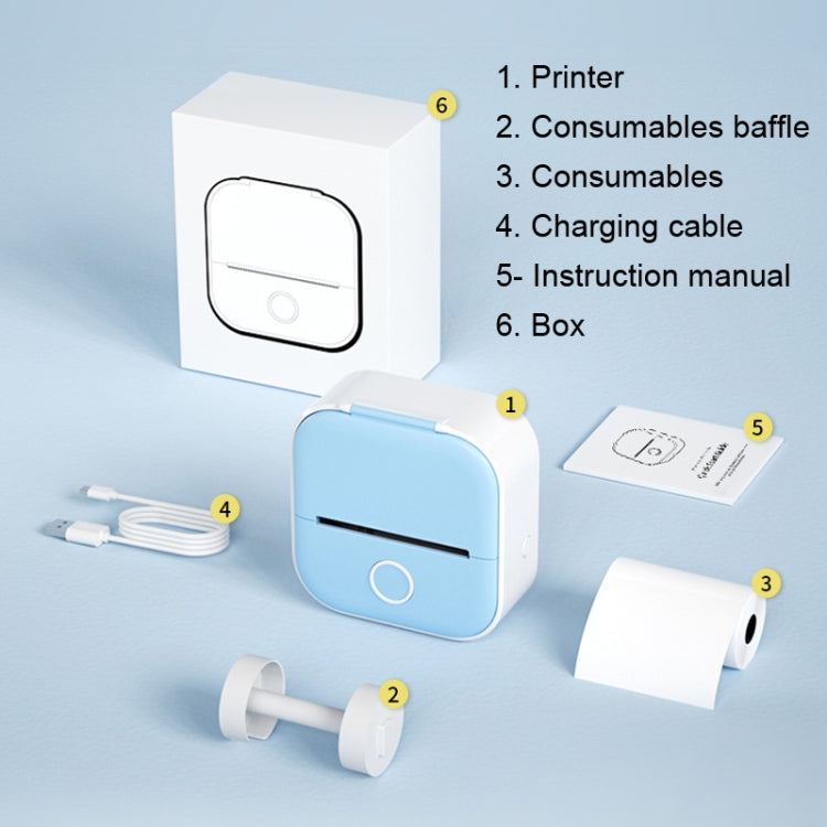 Phomemo T02 Standard Error Mini Pocket Small Portable Bluetooth Phone Photo Label Thermal Printer(Green) - Printer by Phomemo | Online Shopping South Africa | PMC Jewellery | Buy Now Pay Later Mobicred