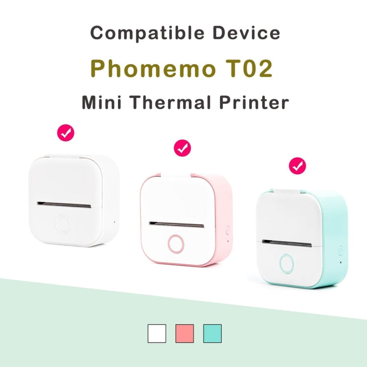 For Phomemo T02 3rolls Bluetooth Printer Thermal Paper Label Paper 50mmx3.5m 20 Years Black on Transparent Sticker - Printer Accessories by Phomemo | Online Shopping South Africa | PMC Jewellery