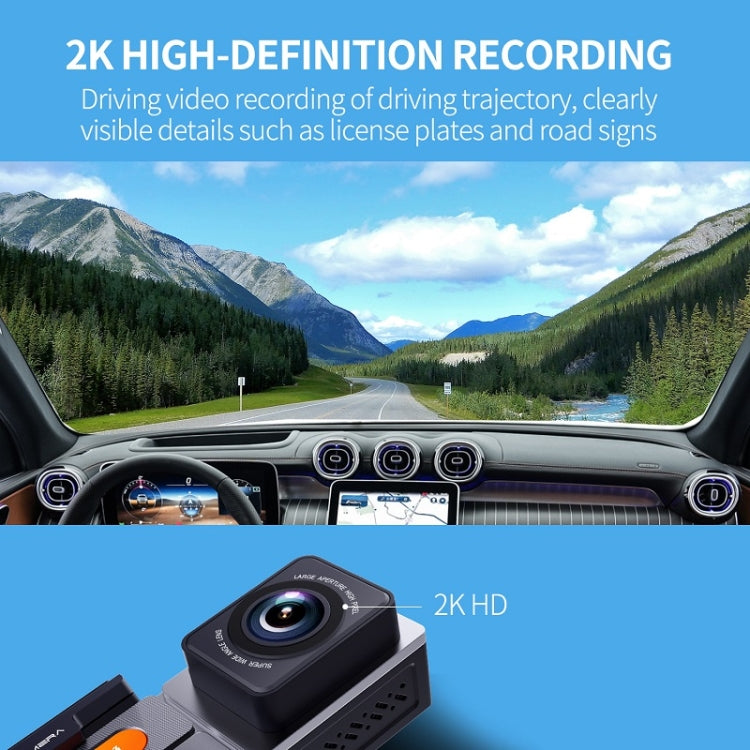 FISANG 2K HD Night Vision Car WIFI Car Driving Recorder, Style: Single Recording 2K - Car DVRs by FISANG | Online Shopping South Africa | PMC Jewellery | Buy Now Pay Later Mobicred