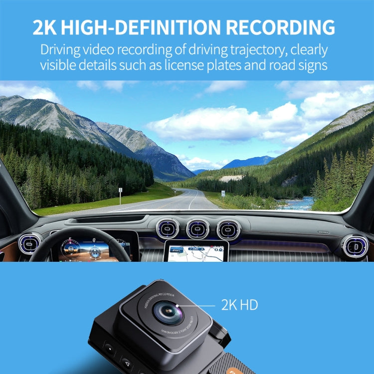 FISANG Wireless WIFI Single Recording 2K HD Night Vision Car Recorder(K03) - Car DVRs by FISANG | Online Shopping South Africa | PMC Jewellery | Buy Now Pay Later Mobicred