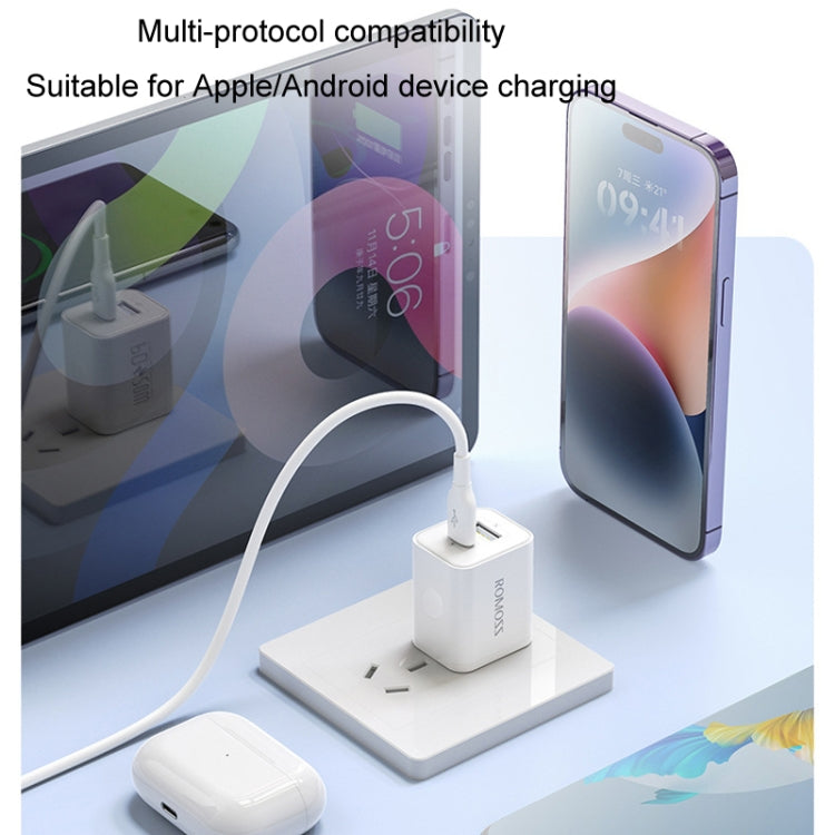 ROMOSS PD20W Fast Charger For Apple/Huawei And Xiaomi, CN Plug, Style: Double-port - USB Charger by ROMOSS | Online Shopping South Africa | PMC Jewellery | Buy Now Pay Later Mobicred