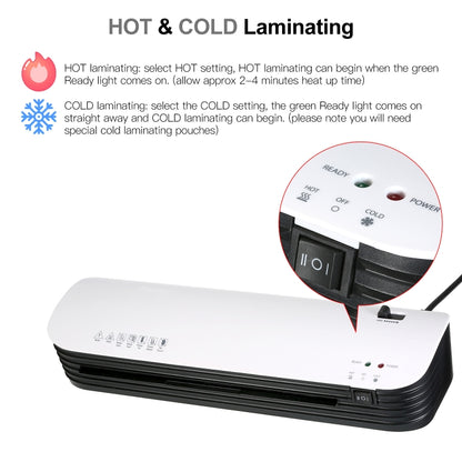 Osmile SL299 A4 Laminator Machine Set With 15 Laminating Pouches Paper Cutter Corner Rounder(EU Plug) - Photo Film Covering Machine by Osmile | Online Shopping South Africa | PMC Jewellery | Buy Now Pay Later Mobicred