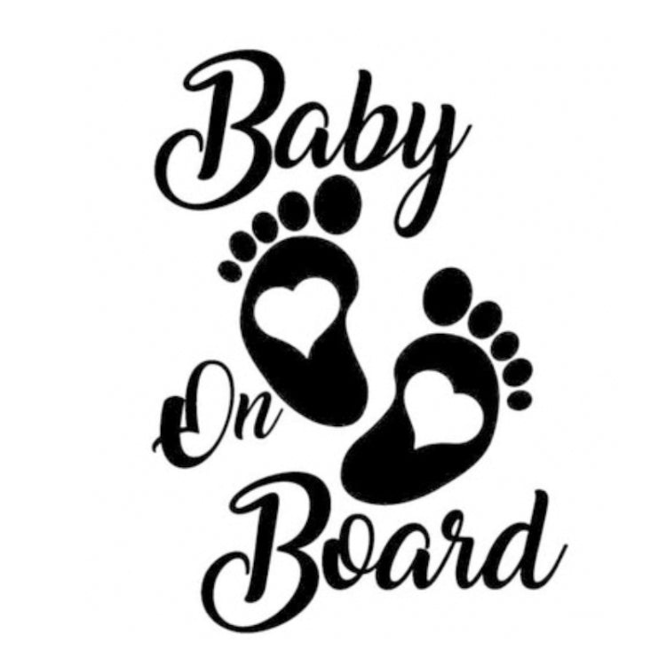 10pcs Baby On Board Warning Car Sticker Reflective Scratch Body Sticker(Black) - Decorative Sticker by PMC TechLife | Online Shopping South Africa | PMC TechLife | Buy Now Pay Later Mobicred