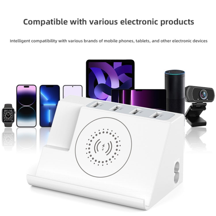 PD 20W +QC 3.0 Wireless Charging+6 Ports Multi-function Charger(UK Plug) - Multifunction Charger by PMC Jewellery | Online Shopping South Africa | PMC Jewellery | Buy Now Pay Later Mobicred