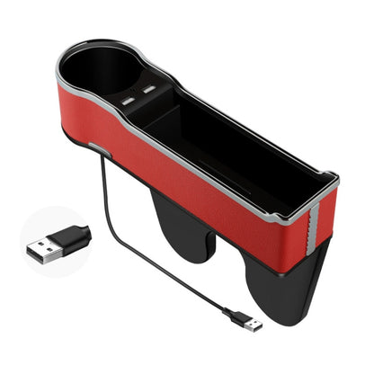 Car Seat Gap Storage Box Multifunctional Mobile Phone USB Charger, Color: Standard Red - Stowing Tidying by PMC Jewellery | Online Shopping South Africa | PMC Jewellery | Buy Now Pay Later Mobicred