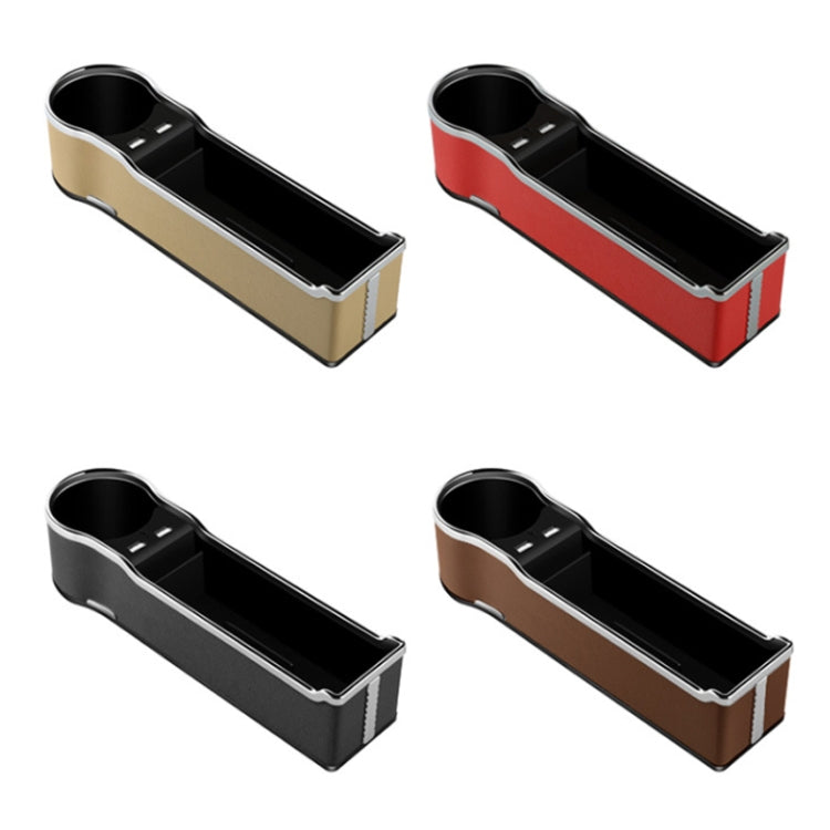 Car Seat Gap Storage Box Multifunctional Mobile Phone USB Charger, Color: Standard Black - Stowing Tidying by PMC TechLife | Online Shopping South Africa | PMC TechLife | Buy Now Pay Later Mobicred