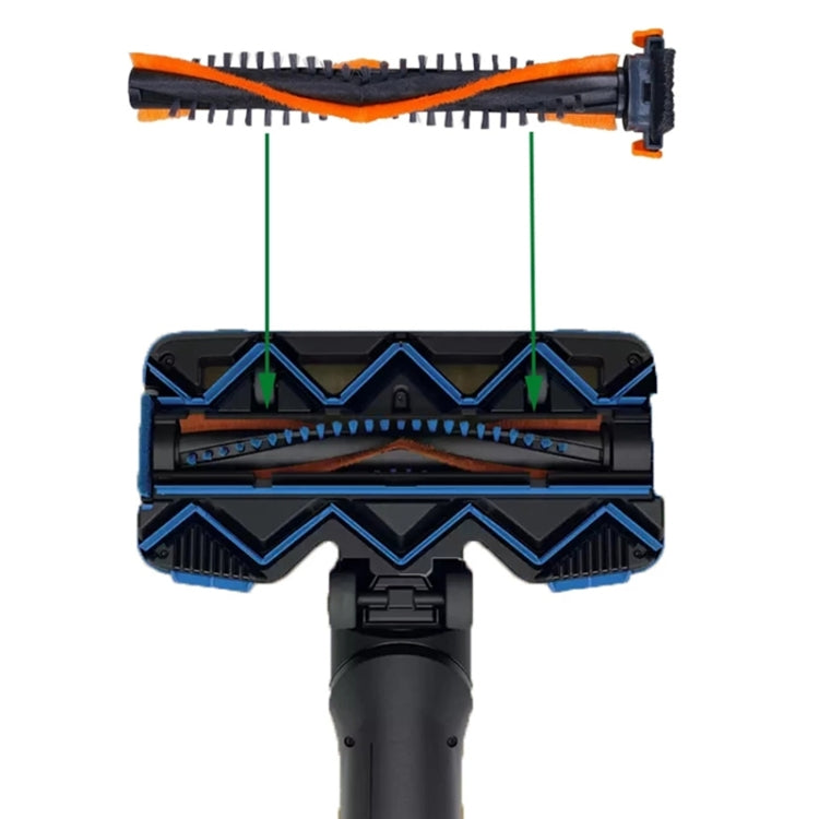 For Philips FC6822/6823/6827/6908/6906 Vacuum Cleaner Roller Brush(Orange Black) - For Philips Accessories by PMC Jewellery | Online Shopping South Africa | PMC Jewellery | Buy Now Pay Later Mobicred