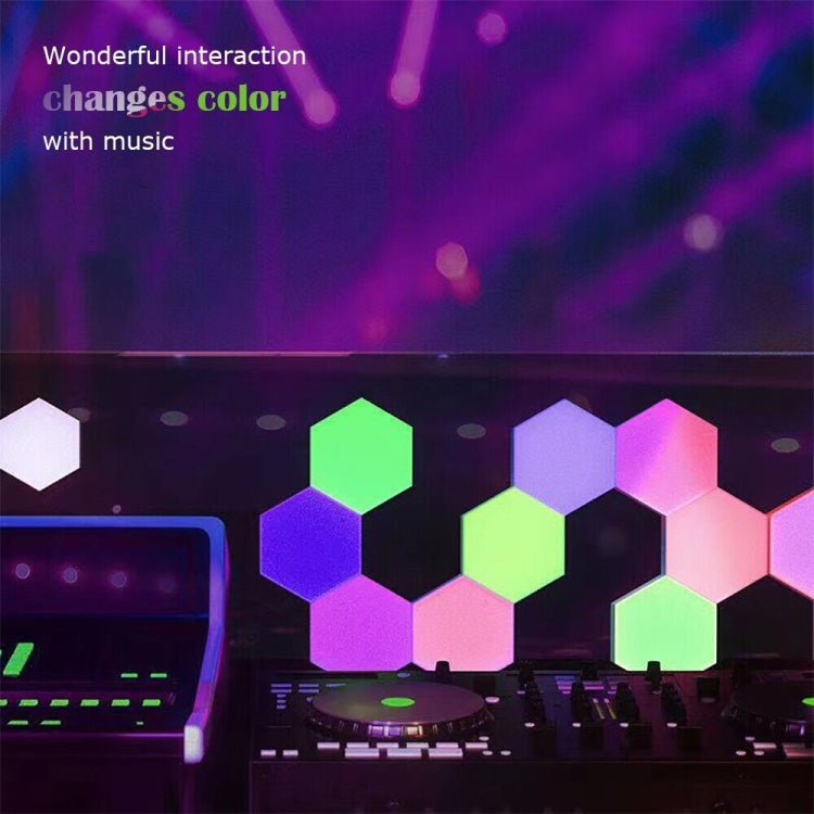 12pcs/set RGB Symphony Hexagon Lights DIY Bedside Ambient Wall Lamp Smart Honeycomb Light(Bluetooth APP) - Novelty Lighting by PMC TechLife | Online Shopping South Africa | PMC TechLife | Buy Now Pay Later Mobicred