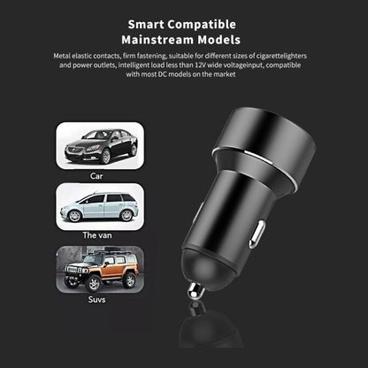 Mini Multifunctional Dual USB Digital Display Car Charger(Red) - Car Charger by PMC Jewellery | Online Shopping South Africa | PMC Jewellery | Buy Now Pay Later Mobicred