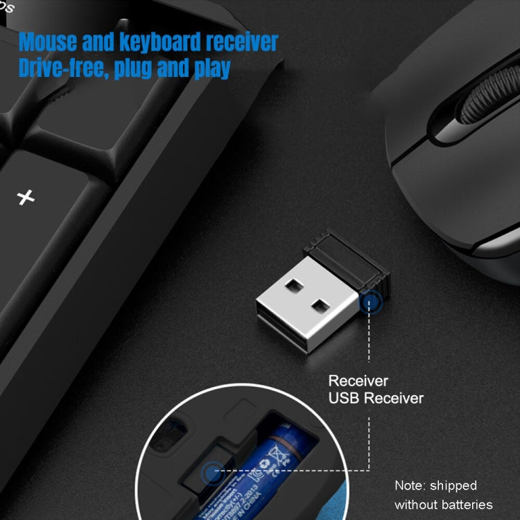 K-Snake WK800 Wireless 2.4G Keyboard Mouse Set Tabletop Computer Notebook Business Office House Use, Color: White - free shipping - PMC Jewellery - Order now!
