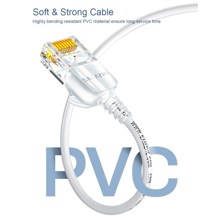 SAMZHE Cat6A Ethernet Cable UTP Network Patch Cable 20m(White) - Lan Cable and Tools by SAMZHE | Online Shopping South Africa | PMC Jewellery | Buy Now Pay Later Mobicred